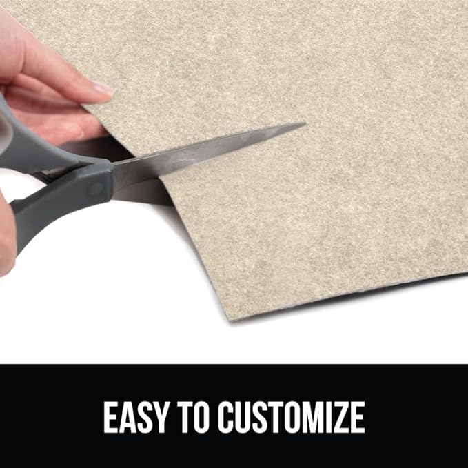 GORILLA GRIP LeakGuard Non-Adhesive Under Sink Mat for Kitchen Cabinet, 24x60, Waterproof Quick Dry Shelf Liner, Durable Absorbent Felt Mats for Bathroom Sinks, Cabinets, Dresser, Easy to Trim, Beige