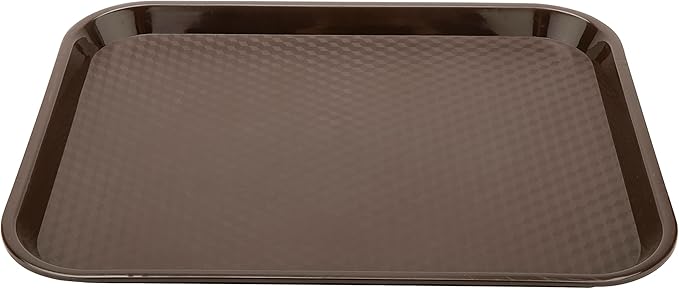 G.E.T. FT-18-BR BPA-Free Cafeteria / Fast Food Tray, 17.5" x 14", Brown(Set of 12)