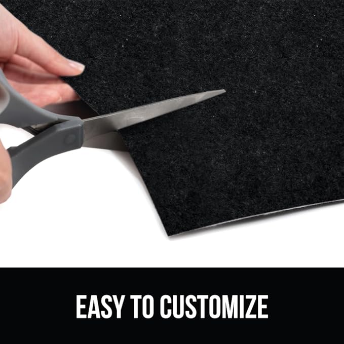 GORILLA GRIP LeakGuard Non-Adhesive Under Sink Mat for Kitchen Cabinet, 24x50, Waterproof Quick Dry Shelf Liner, Durable Absorbent Felt Mats for Bathroom Sinks, Cabinets, Dresser, Easy to Trim, Black