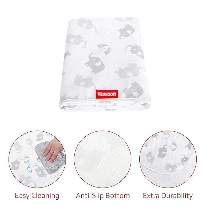 Splat Mat by Mealtime Under High Chair - Baby Feeding Set, Anti-Slip Portable Picnic Mat for Baby Art/Crafts/Playtime, Machine Washable and Waterproof, 46x42