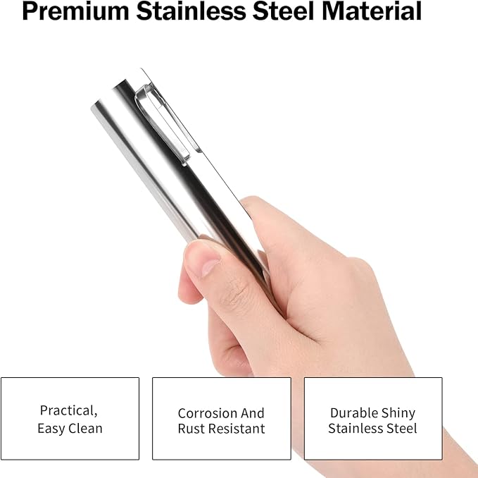 Table Crumb Sweeper, Crumb Sweeper for Tablecloth, Crumb Scraper Cumb Catcher on Table, Server Tools Stainless Steel Crumbers for Servers, Waiters and Waitresses (1 PACK, Pure Silver)