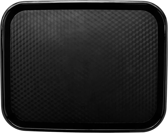 G.E.T. FT-14-BK BPA-Free Cafeteria / Fast Food Tray, 14" x 10.75", Black (Set of 12)