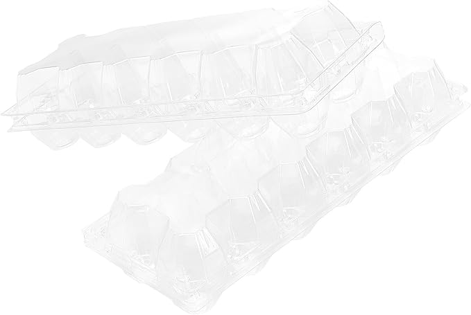 HOIGON 80PCS 12 Count Plastic Egg Cartons, Clear Egg Cartons Bulk, Reusable Chicken Egg Tray for Family, Farm Market Display