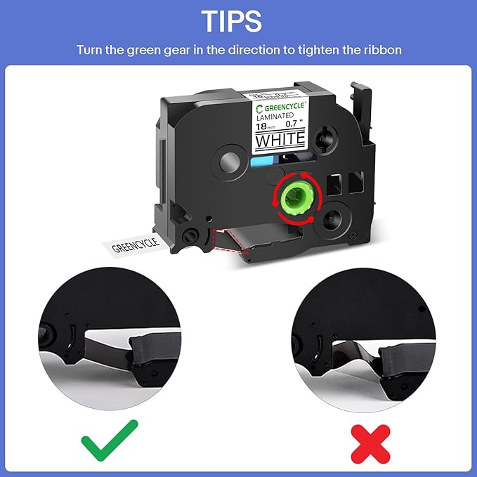 GREENCYCLE Compatible for Brother P-Touch Label Tape TZe-141 TZe-241 TZe-345 18mm 0.7" Laminated TZe TZ 3/4 inch Black on Clear/White and White on Black Label Tape for PT-D410 PT-D400 PT-D600, 3 Pack
