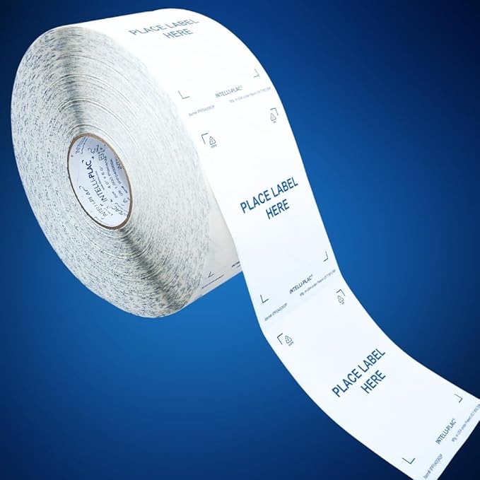 INTELLI-PLAC Label Holder for Containers, Totes, Bins (1000, 4X6) Permanent Label Holder Makes It Easy to Apply-Remove-Replace Your Labels. Prevent Sticky Residue & Messy Overlapping of Labels