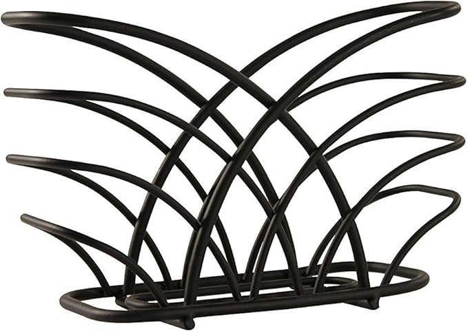Spectrum Flower Napkin Holder (Black) - Dispenser & Décor for Kitchen, Dining Room, Outdoor, & Bar Tabletop Storage