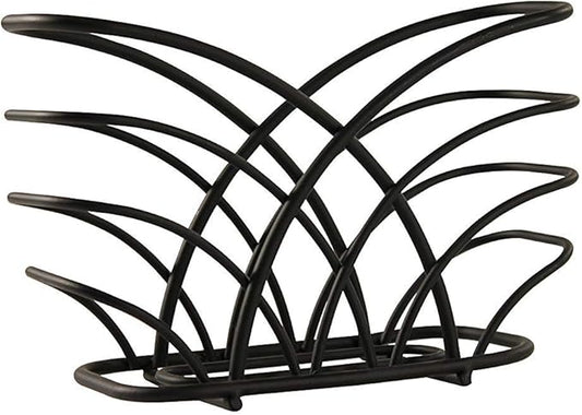Spectrum Flower Napkin Holder (Black) - Dispenser & Décor for Kitchen, Dining Room, Outdoor, & Bar Tabletop Storage
