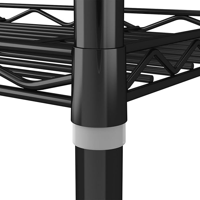 HOMEFORT 6-Tier Storage Shelves, Heavy Duty Metal Storage Rack, Wire Shelving Unit Organizer Rack for for Pantry Closet Kitchen Laundry (21”Wx11.4”Dx67”H,Black)