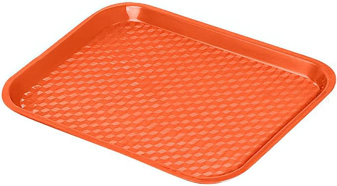G.E.T. FT-18-O BPA-Free Cafeteria / Fast Food Tray, 17.5" x 14", Orange (Set of 12)