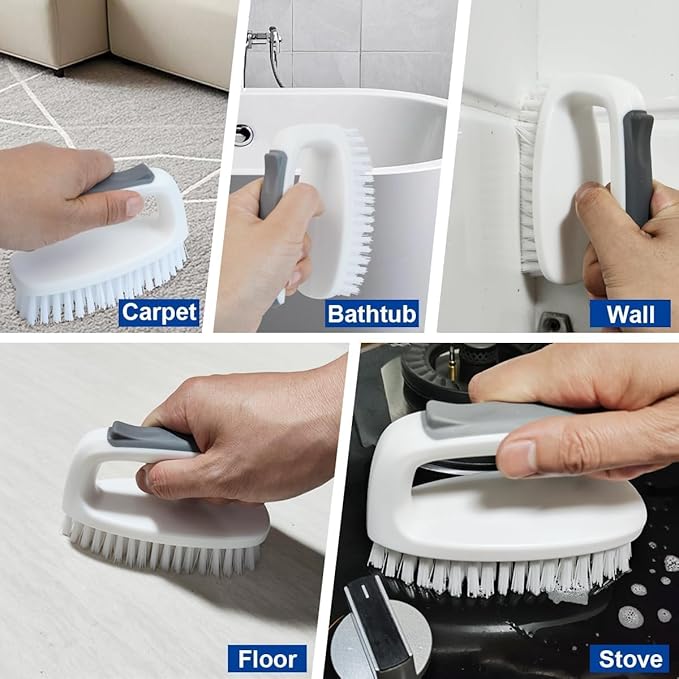 CELOX 2 Pack Dish Brush with Soap Dispenser & 2 Pack Scrub Brush for Kitchen Cleaning