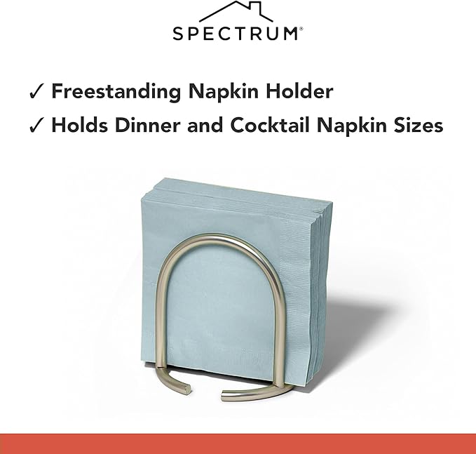Spectrum Spectrum diversified satin nickel euro napkin holder, 0.25 Ounce