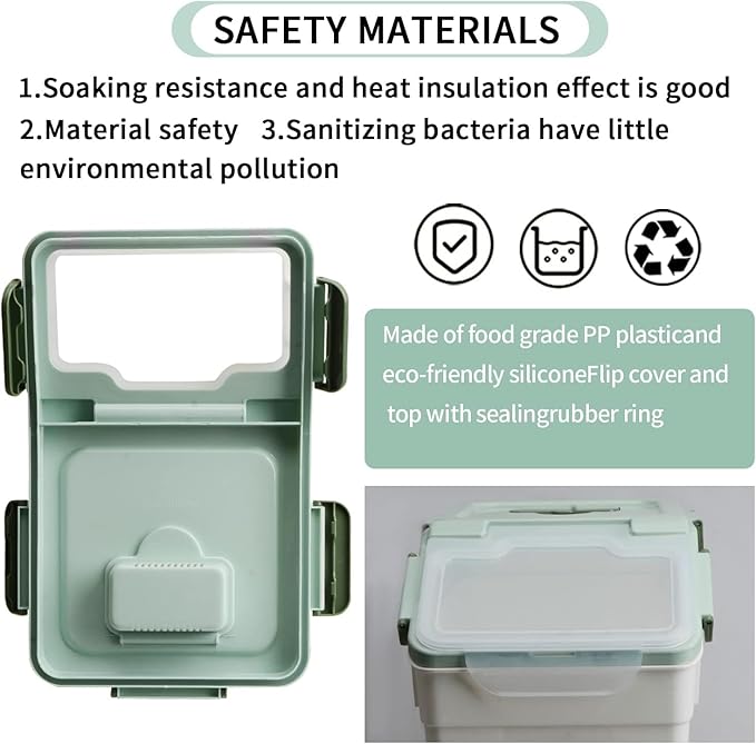 YXQ 25LB Large Flour Storage Container Bin ,2 Pack Airtight Plastic with Wheels Seal Locking Lid Dispenser Organizer Storage Bin with Measuring Cup & Scoop for Flour, Rice, Grain 50LBS Total