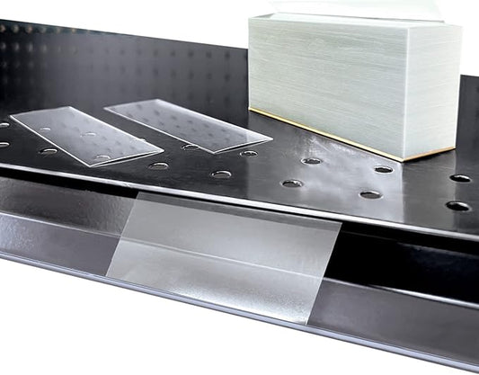 Price Data Channel Label Holder Chips, Clear Plastic Tags, 2.75" L x 1.25" H, 10 Mil Thick, Gondola Shelf Edge, Reusable, Made for Point of Purchase Shelf Molding by Clip Strip Corp.