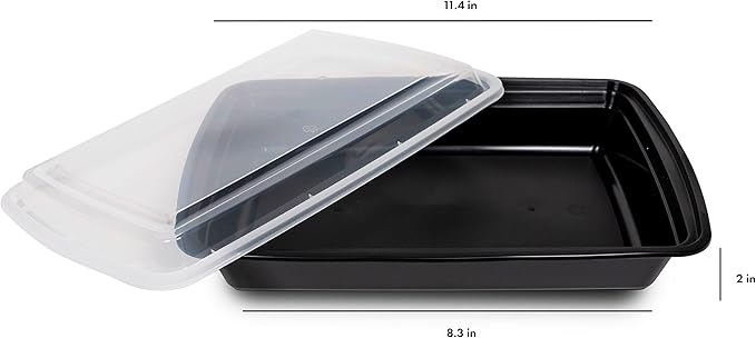 DHG PROFESSIONAL 50 sets Rectangle 58oz Meal Prep Containers with lids Microwavable Food Container Plastic BPA Free Rectangle