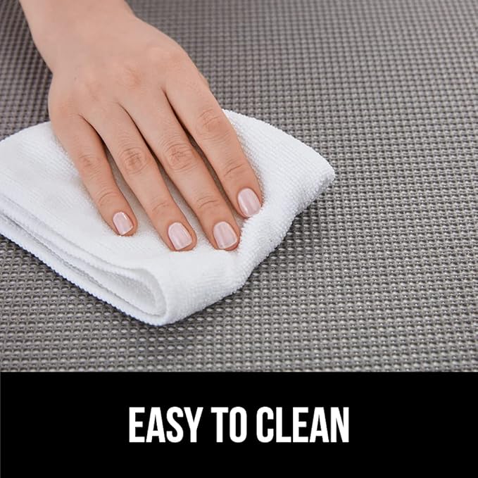 GORILLA GRIP powerGRIP Drawer Shelf and Cabinet Liner, Thick Strong Hold, Non-Adhesive Liners Protect Kitchen Cabinets and Cupboard, Bathroom Drawers, Easy Install, Breathable Mat, 17.5" x20', Black