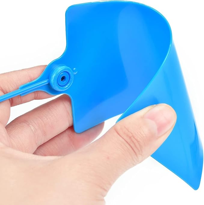 200 Pcs Durable Plastic Shipping Tags with Marker Pen Security Seals Sticker Labels,Waterproof Blank Luggage Tag for Packages, Logistics, Inventory, Travel(Blue,200pcs)