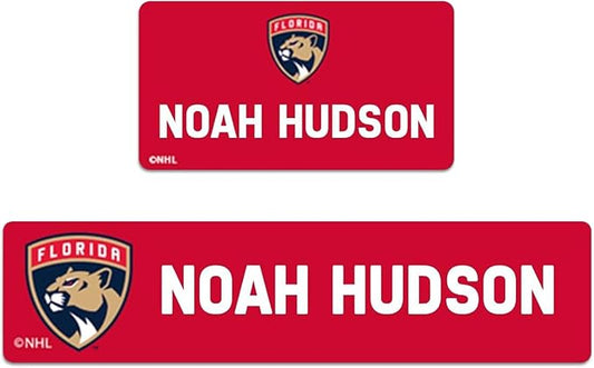 NHL Hockey Labels - Custom Peel and Stick, Waterproof - Great for Organization, Sports, School, Day Camp Labels - 155 Pack (Florida Panthers)