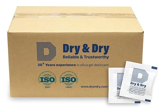 Dry & Dry 1 Gram [10000 Packets] Silica Gel Packets Desiccants, Silica Packets - Rechargeable Silica Gel Packs, Desiccants Packets, Silica Gel