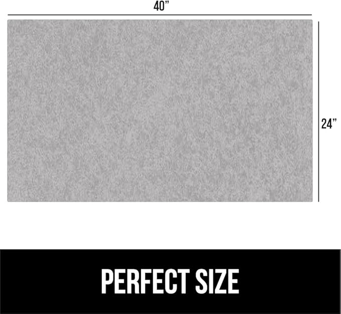 GORILLA GRIP LeakGuard Non-Adhesive Under Sink Mat for Kitchen Cabinet, 24x40, Waterproof Quick Dry Shelf Liner, Durable Absorbent Felt Mats for Bathroom Sinks, Cabinets, Dresser, Easy Trim Light Gray