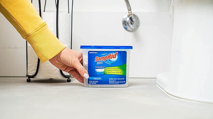 DampRid Fragrance Free Disposable Moisture Absorber - 10.5 oz. Each - 3 Pack – Attracts & Traps Excess Moisture, Eliminates Musty Odors, Creates Fresher, Cleaner Air