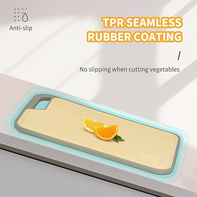 LIHOOOOM Cutting Board for Kitchen, Stainless Steel Cutting Board Easy to Clean,Double Sided Large Cutting Boards 15.7 X 10.6 inch,Dishwasher Safe