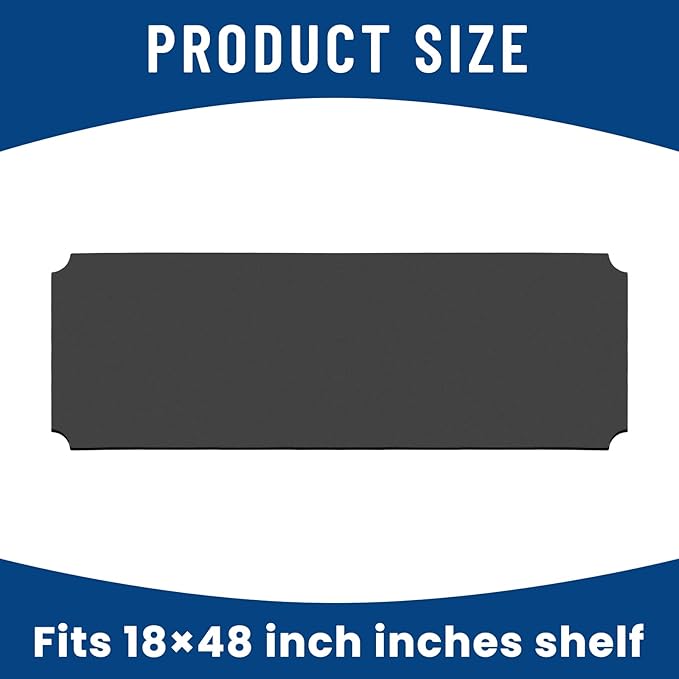 Frienda Set of 10 Wire Shelf Liner 18 x 48 Inch Heavy Duty Shelf Liners Packed Flat for Wire Shelving, Waterproof Non Adhesive Plastic Mat for Metal Rack Kitchen Shelves, Shoe Rack(Gray)