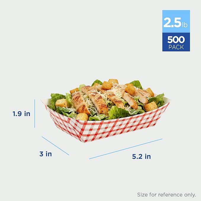Karat Paper Food Trays Disposable [2.5 LB - 500 ct] Sturdy Food Boats, Leak Resistant | Ideal for Snacks, Nachos and Finger Foods