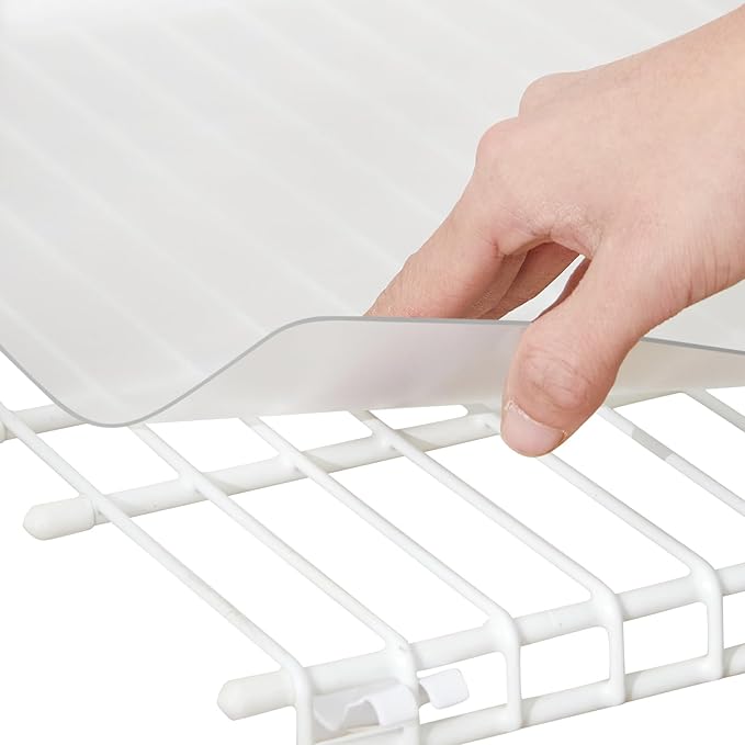 BRIAN & DANY Wire Shelf Liner 12" X 48", Heavy Duty Shelf Liners for Wire Shelving, Waterproof Protector Mats, Set of 4, Transparent
