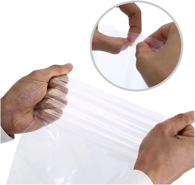 Secure Seal 3x3 Inch Reclosable Clear Zipper 2 Mil Plastic Storage Bags Top Zip Seal (Pack of 100)