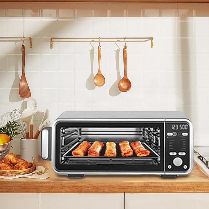 for Ninja Reusable Air Fryer Liners 12x12inch, Oven Liners for Bottom of Toaster Oven, 3x Oven Liner + 3x Mesh Sheets, Heavy Duty Microwave/Grill Baking Mat Pre-Cut Square for SP101/SP201/SP301/SP351