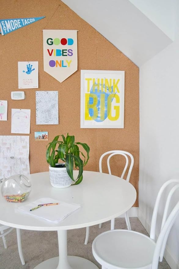 Manton Cork Premium Cork Sheet - 4' x 8' x 3/8", 100% Natural Facing Grade Material for Bulletin Boards, Decorative Photo and Message Push Pin Displays - Perfect for Home, School, and Office