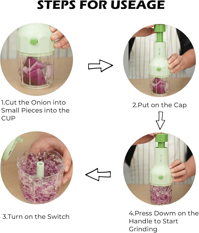 Vegetable Chopper Push-Press Hand, Manual Veggie Chopper Salad Dicer Cutter Slap Food Chopper for Onions Garlic Herbs Parsley Chili Nuts Grinder
