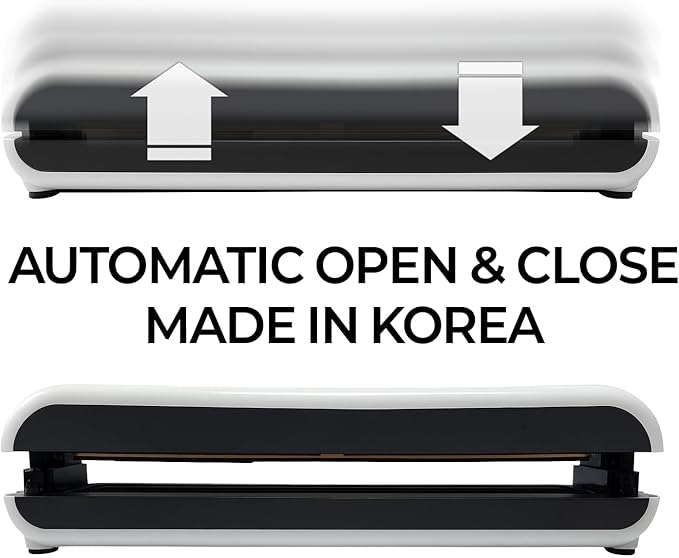 Premium Robotic Vacuum Sealer for Home & Kitchen, 85Kpa Powerful Suction One-Touch Operation Compact Food Sealer for Storage & Meal Prep, Multible Modes with 20 Pre-Cut Pouches