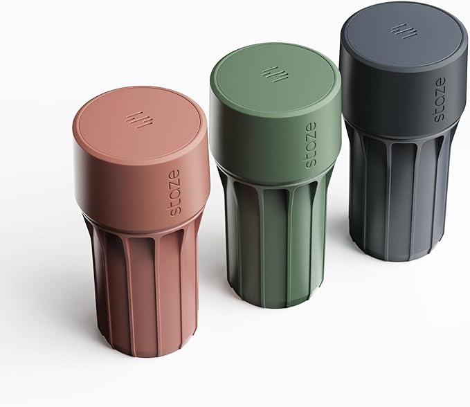 Staze Preserve Vacuum Sealed Storage Jars (148ml) | Herb Storage & Food Storage Container with Protection - (AUTUMN TRIO)