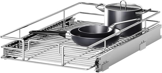 MODCART Pull Out Cabinet Organizer 11½" W x 21½" D, Heavy Duty Cabinet Pull Out Shelves, Slide Out Drawers Organization for Kitchen Cabinets Bathroom