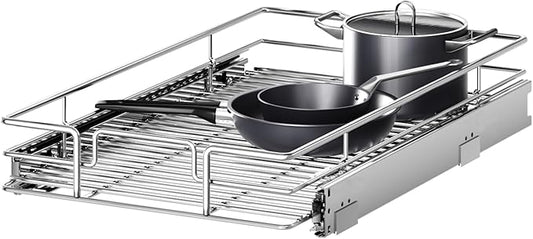 MODCART Pull Out Cabinet Organizer 10½" W x 18" D, Heavy Duty Cabinet Pull Out Shelves, Slide Out Drawers Organization for Kitchen Cabinets Bathroom