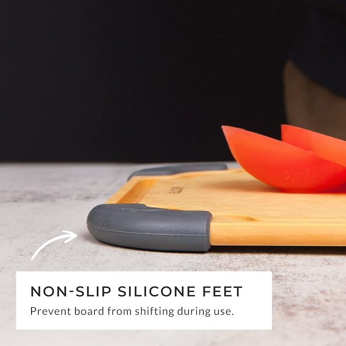 Elihome Essential Series Wood Fiber Cutting Board for Kitchen, Knife Friendly, Dishwasher Safe, Non-Slip Feet, Juice Groove, Reversible, Non-Porous, Eco Friendly, 10"x 7" SMALL
