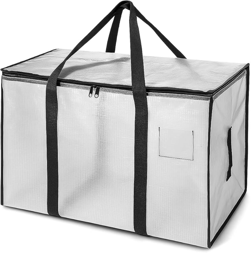 Heavy Duty Clear Tote Bag for Storage & Organization – Extra Large, Durable Zippered Storage Bin with Reinforced Handles – for Home, Travel & Garage Use (X-Large, 6.0, Count)