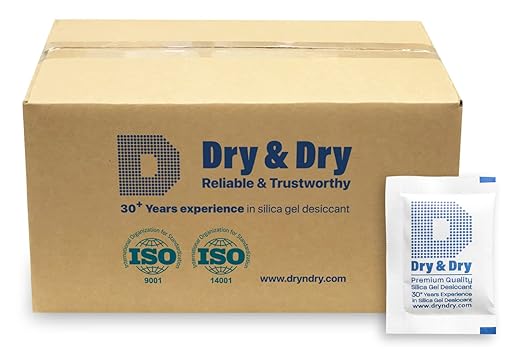 Dry & Dry 5 Gram [3000 Packets] Silica Gel Packets Silica Gel Desiccants, Silica Gel Packs - Rechargeable (Food Safe) Silica Gel Packets, Silica Packets