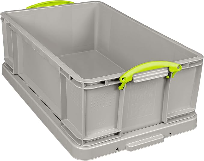Really Useful Box Plastic Storage 50 Litre Recycled Dove Grey