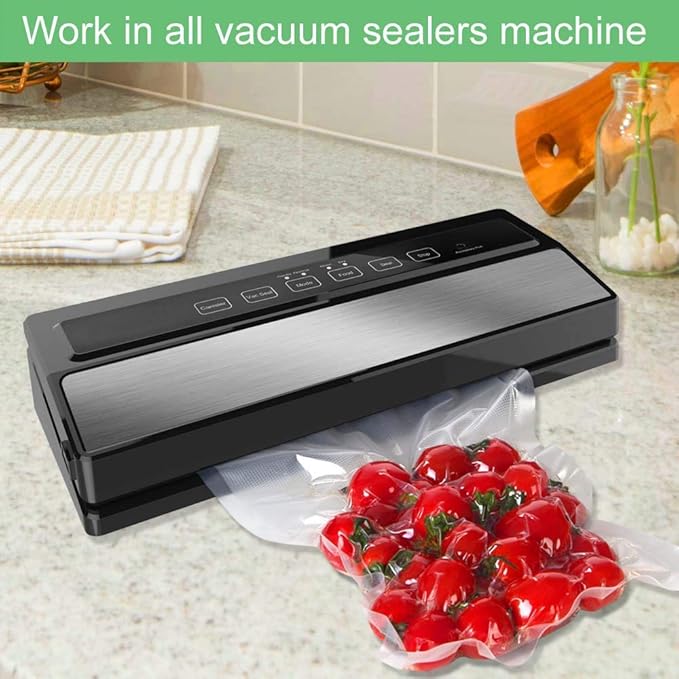 O2frepak Large Gallon 8mil 11.5" x 18.5" Thick Vacuum Sealer Bags with BPA Free and Puncture Prevention,Vacuum Seal Freezer Bags,Great for Sous Vide Vaccume Sealer PreCut Bags