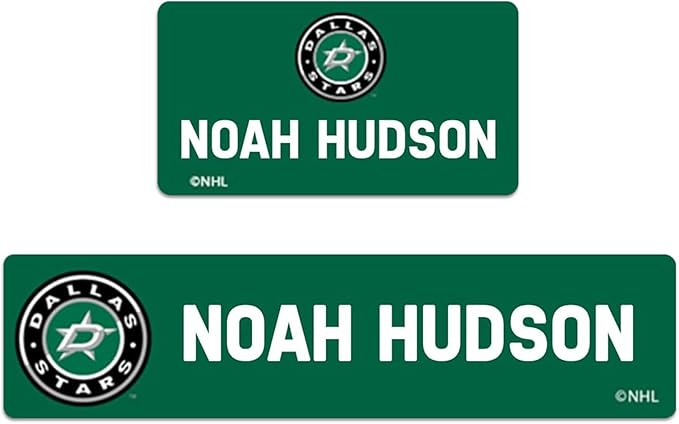 NHL Hockey Labels - Custom Peel and Stick, Waterproof Labels - Great for Organization, Sports, School, Day Camp Label - 155 Pack (Dallas Stars)