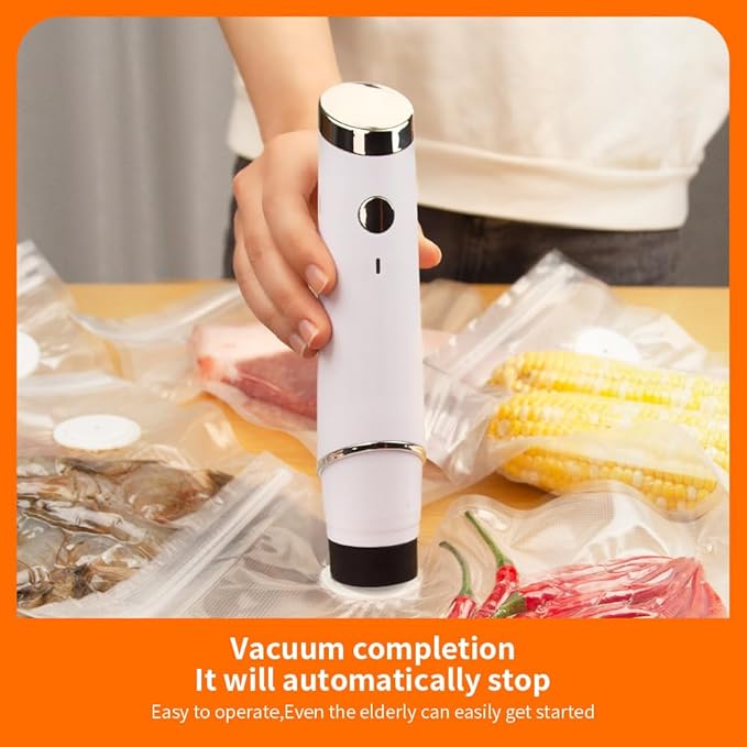 ICEDOG-Portable Vacuum Sealer Kit - 10 Reusable Bags Included | Compact Handheld Food Saver for Meat, Cheese & More | Powerful Seal Technology | Ideal for Home, Camping & Travel (10)