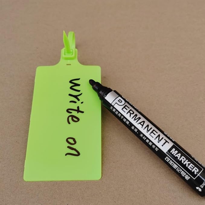 Plastic Seals Shipping Tags Logistics Use Big Sign Tie Large Label Tie, 255mm Total Length, Package of 100pcs (Fluorescent Green)