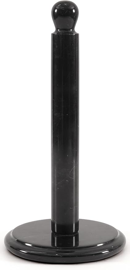 RADICALn Marble Paper Towel Holder Countertop 12.5" Inch Black Handmade Stand for Kitchen Counter Organizer, Bounty Paper Holder for Home & Bathroom