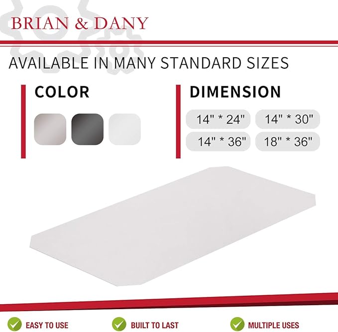 BRIAN & DANY Wire Shelf Liner, Heavy Duty Shelf Liners for Wire Shelving, Waterproof Shelf Mats, Set of 5 (14-Inch-by-36-Inch)