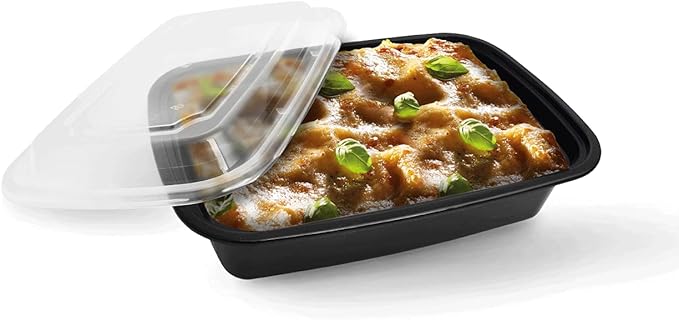 DHG PROFESSIONAL 50 sets Rectangle 24oz Meal Prep Containers with lids Microwavable Food Container Plastic BPA Free Rectangle