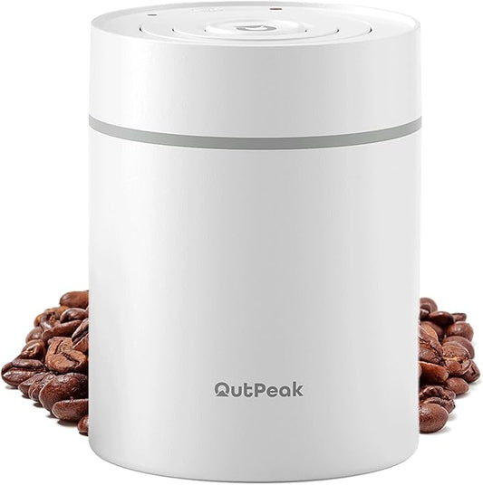 OUTPEAK Neo Latest Kilo Auto Vacuum Coffee Canister, 1.5L Capacity for 17.6oz of Coffee Beans, One-Button Operation, Stainless Steel Coffee Storage Container with Scoop (Barista Champion's Choice)