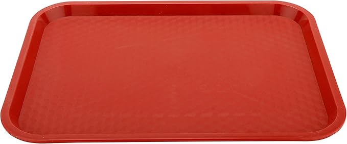 G.E.T. FT-14-Red BPA-Free Cafeteria / Fast Food Tray, 14" x 10.75", Red (Set of 12)