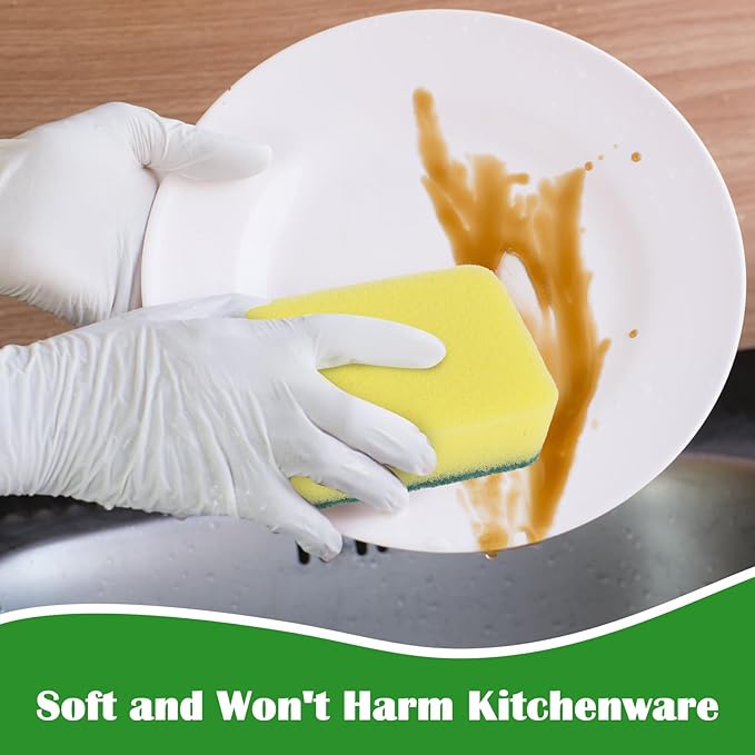 40 Pack Sponges Kitchen High Density Dish Sponges Scrub Sponge Multi-Surface Cleaning Scrubber Pad, Durable Dishwashing Sponge Bulk Cleaning Supplies for Washing Dishes, Home, Kitchen, Bathroom, Car